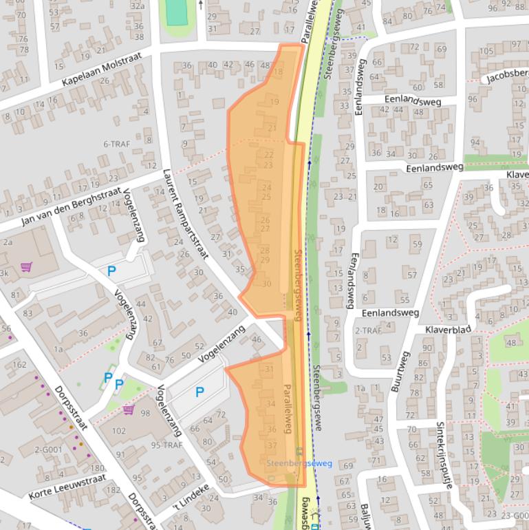 Kaart van postcodegebied 4661KK.