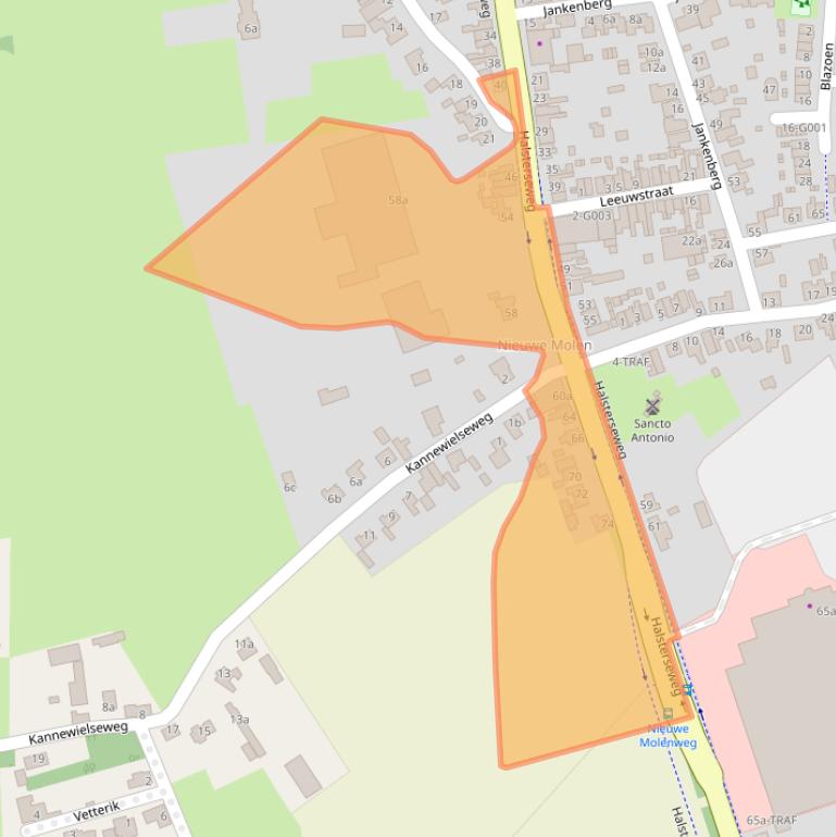 Kaart van postcodegebied 4661KP.