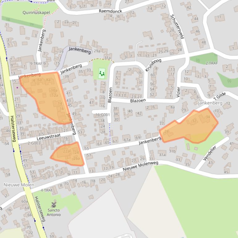 Kaart van postcodegebied 4661KV.