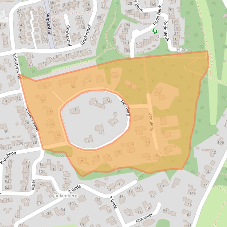 Kaart van postcodegebied 4661KZ.