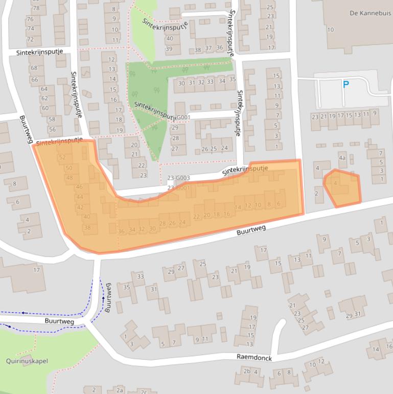 Kaart van postcodegebied 4661LC.