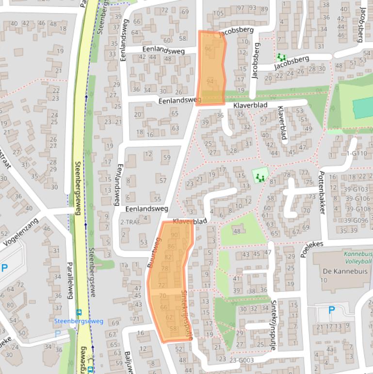 Kaart van postcodegebied 4661LD.