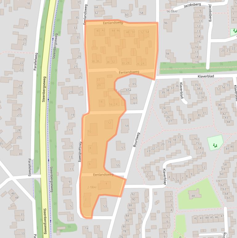 Kaart van postcodegebied 4661LK.