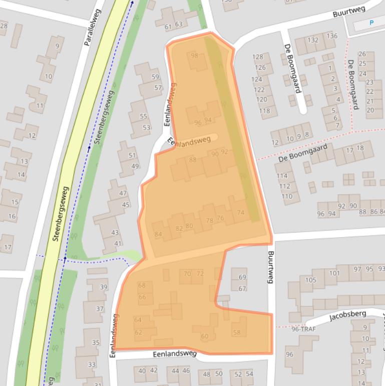 Kaart van postcodegebied 4661LL.