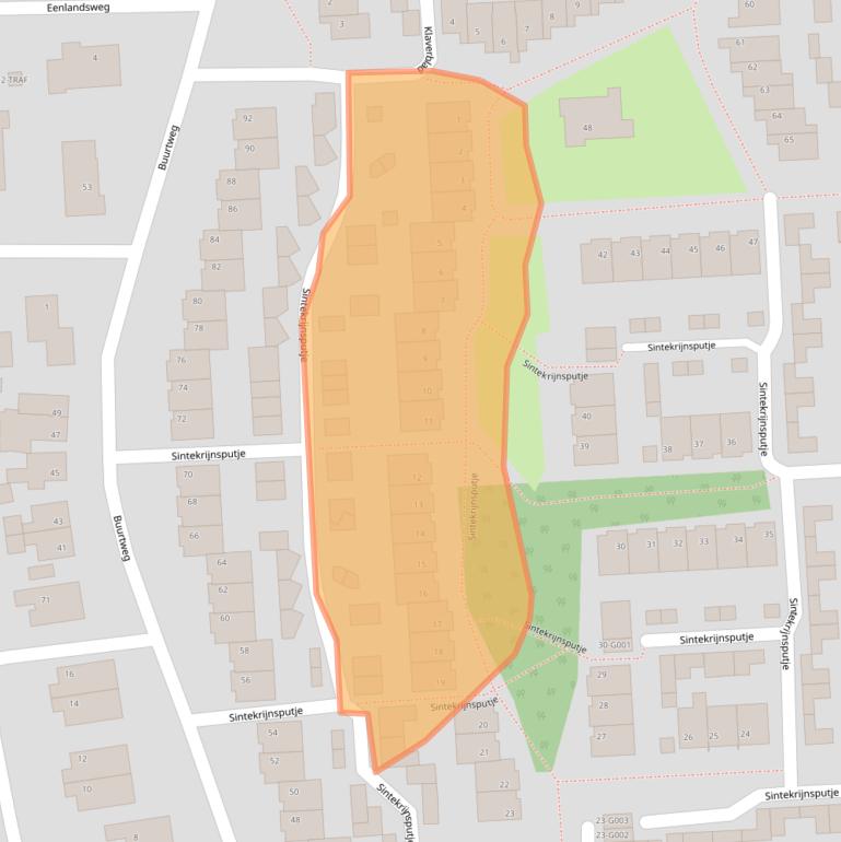 Kaart van postcodegebied 4661LM.