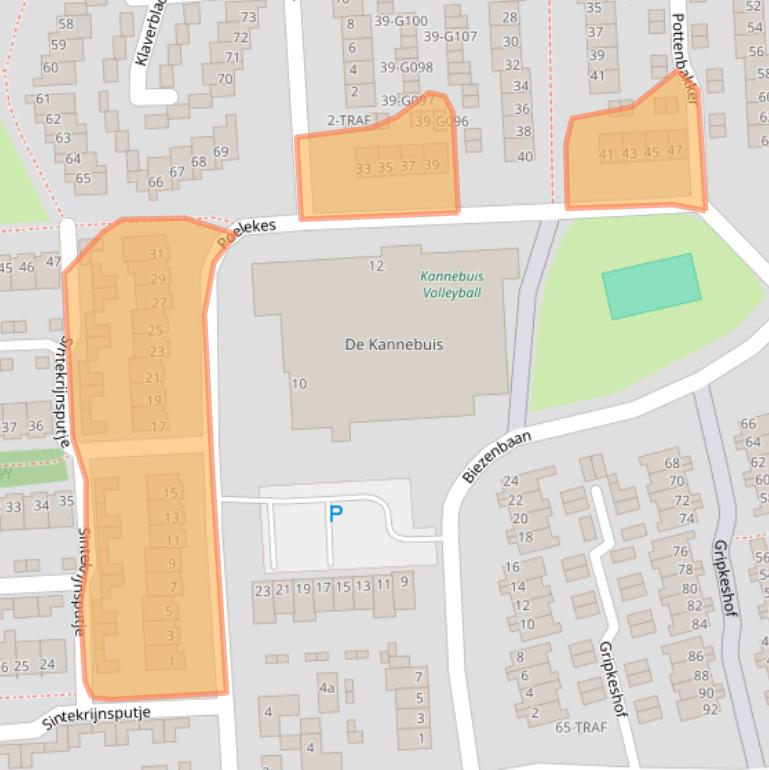 Kaart van postcodegebied 4661LP.