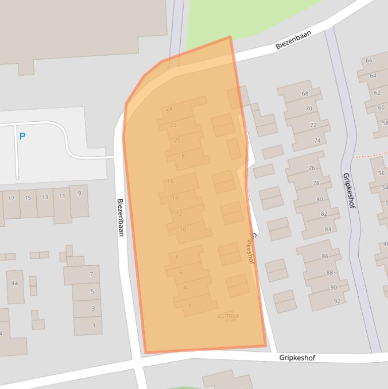 Kaart van postcodegebied 4661LX.