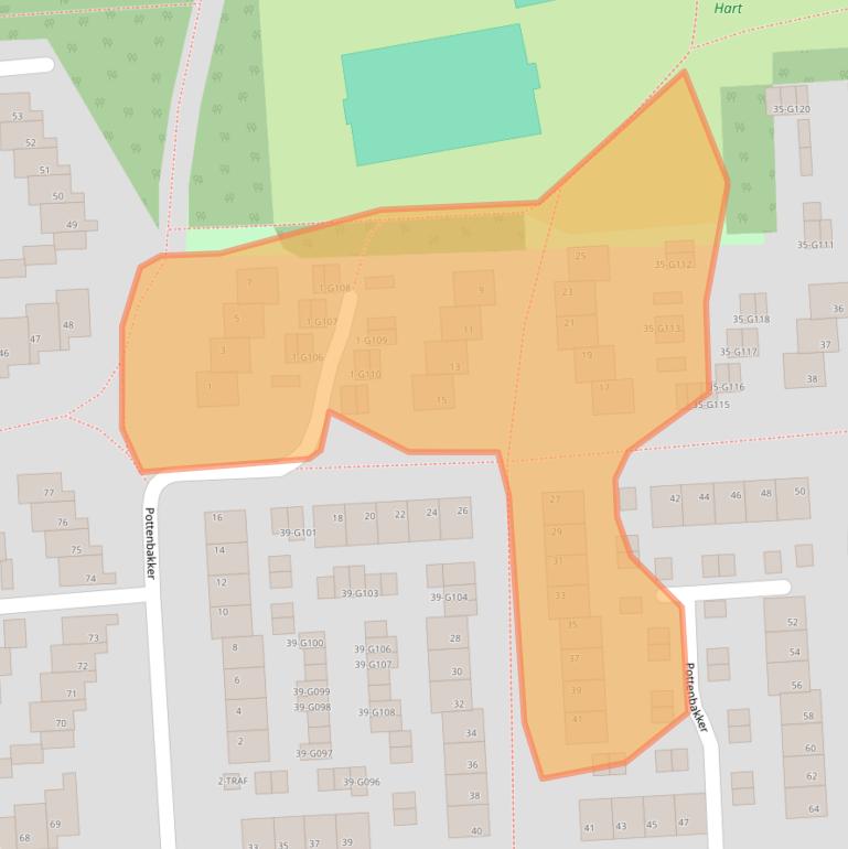 Kaart van postcodegebied 4661NE.