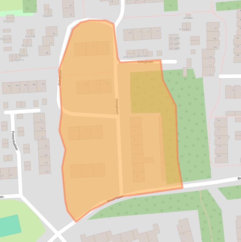 Kaart van postcodegebied 4661NJ.