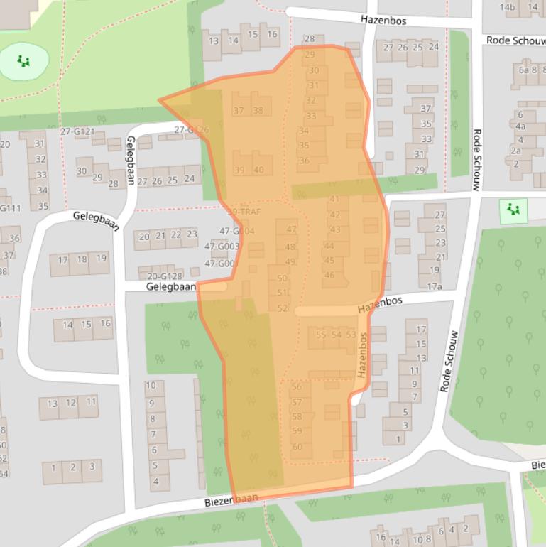 Kaart van postcodegebied 4661NP.