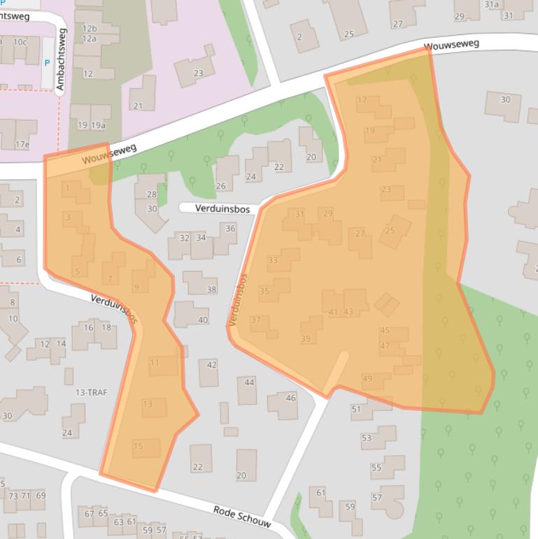 Kaart van postcodegebied 4661NT.