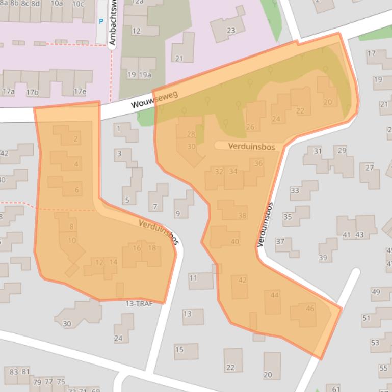 Kaart van postcodegebied 4661NW.