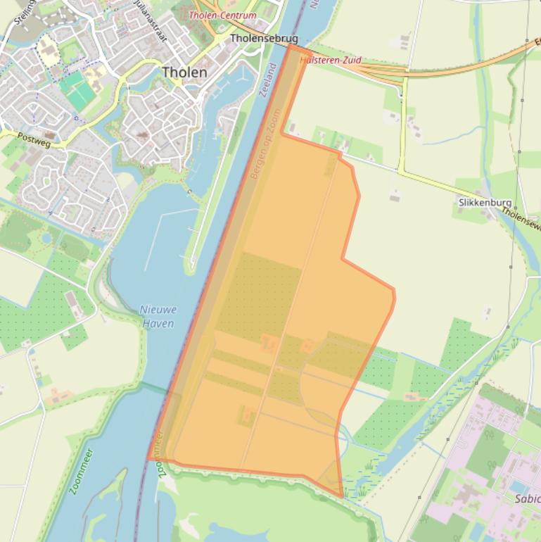 Kaart van postcodegebied 4661PC.