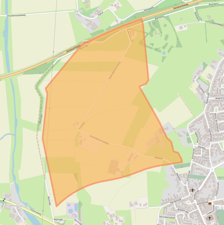 Kaart van postcodegebied 4661PG.