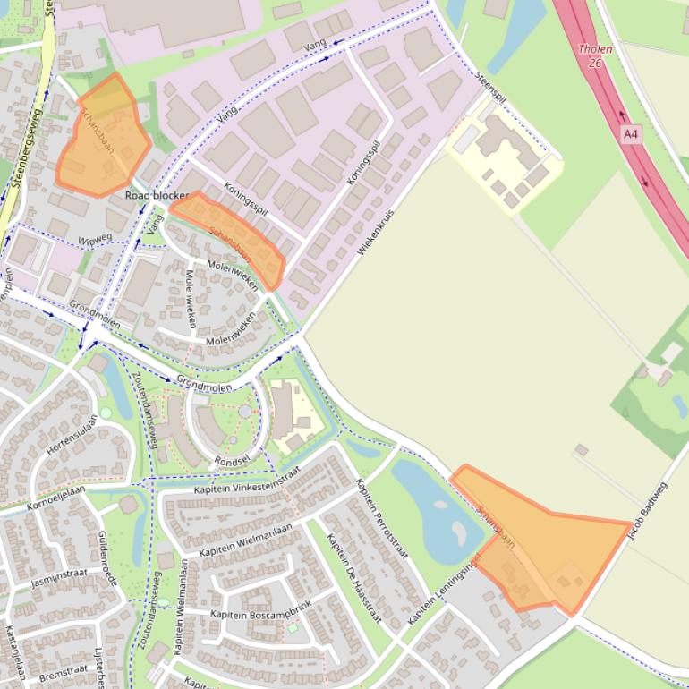 Kaart van postcodegebied 4661PL.