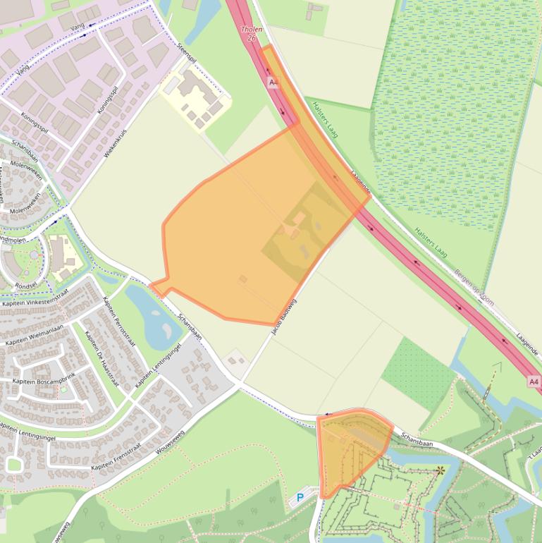 Kaart van postcodegebied 4661PN.