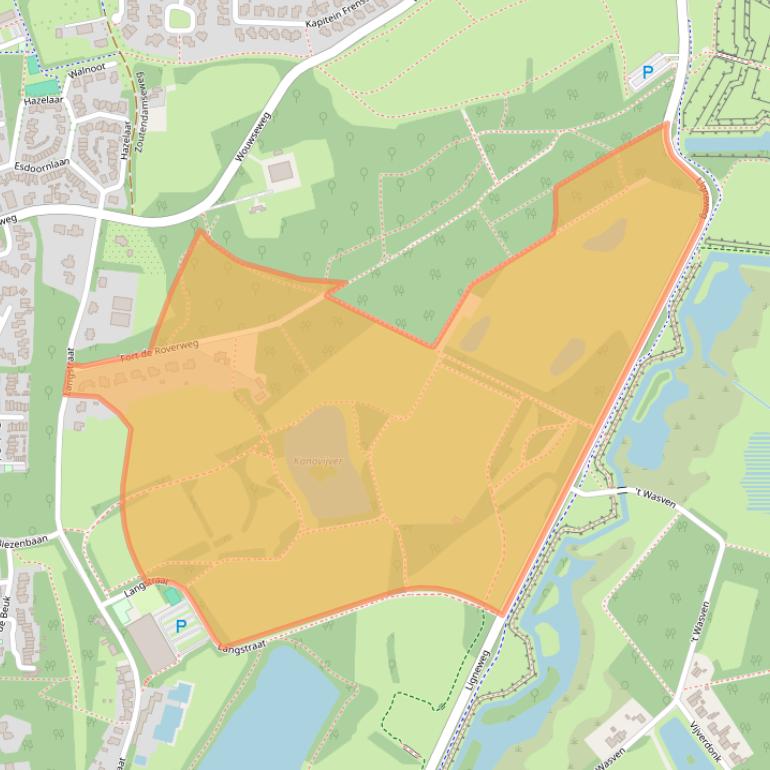 Kaart van postcodegebied 4661PT.