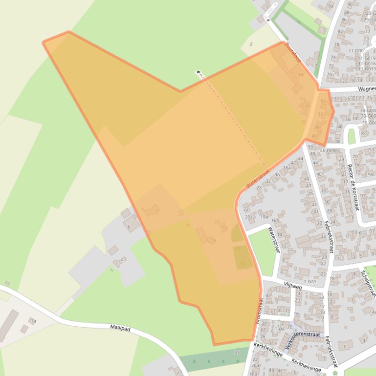 Kaart van postcodegebied 4661RB.