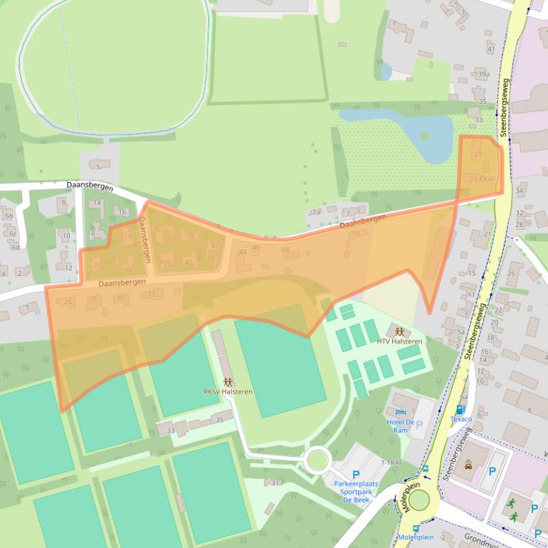 Kaart van postcodegebied 4661RG.