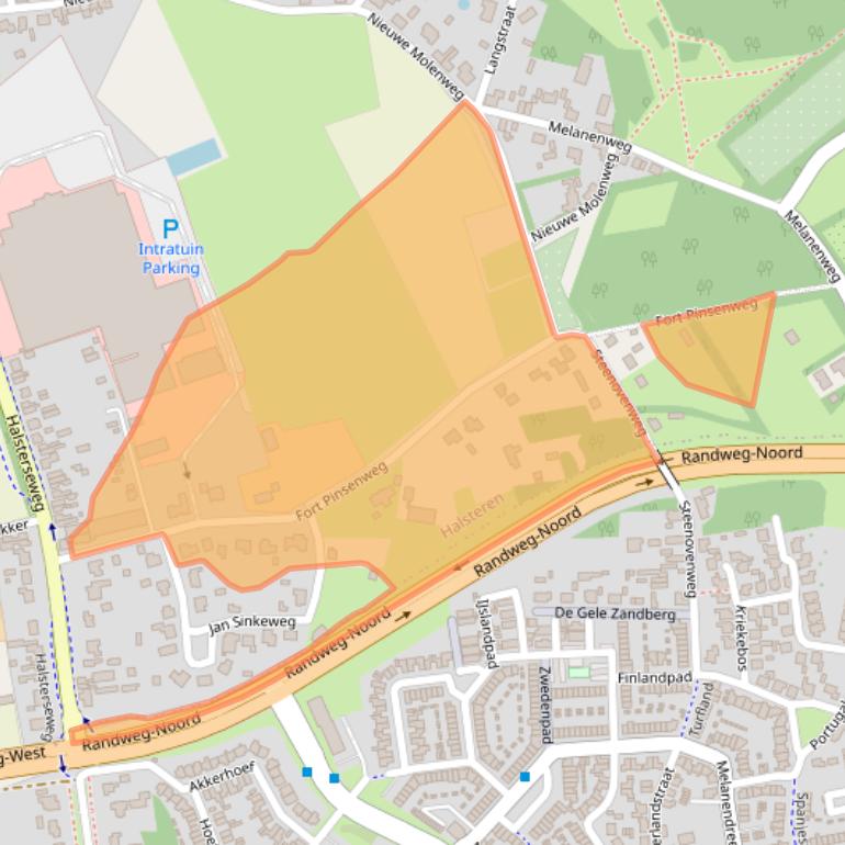 Kaart van postcodegebied 4661RW.