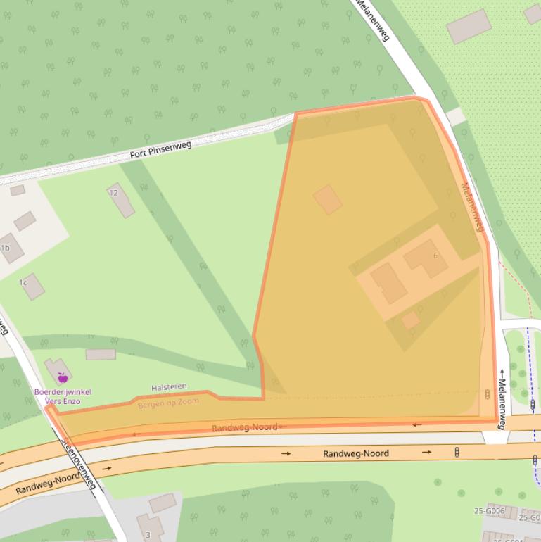 Kaart van postcodegebied 4661RZ.