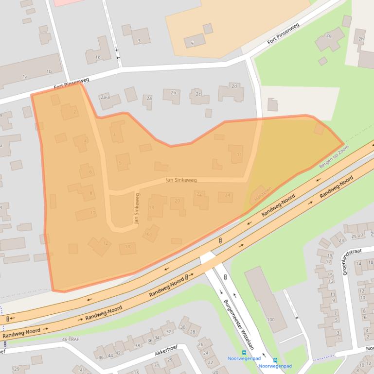 Kaart van postcodegebied 4661SB.