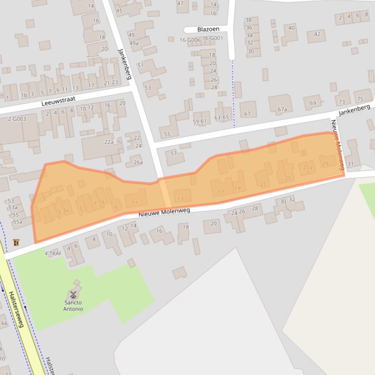 Kaart van postcodegebied 4661SG.