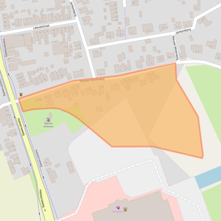 Kaart van postcodegebied 4661SJ.