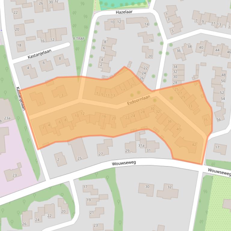 Kaart van postcodegebied 4661TB.
