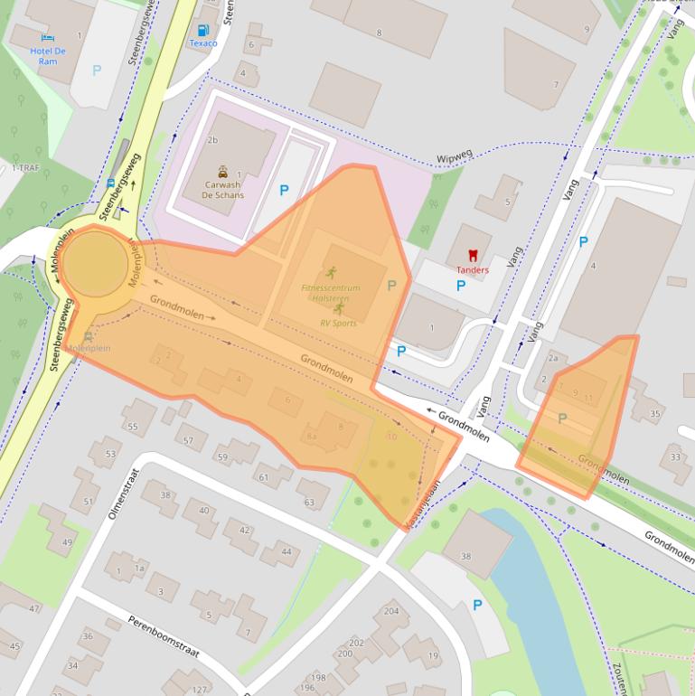 Kaart van postcodegebied 4661TT.