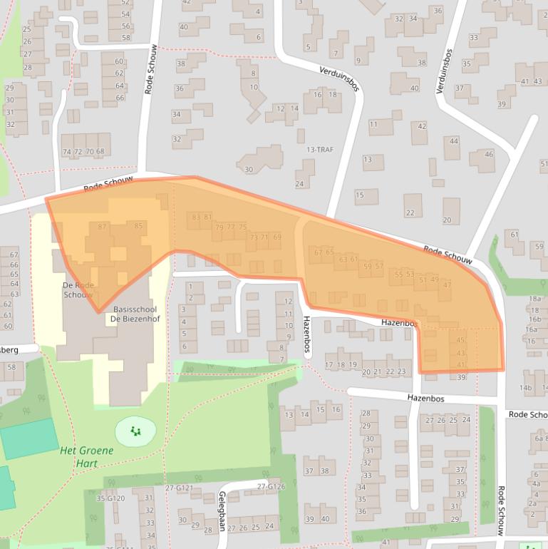 Kaart van postcodegebied 4661VE.