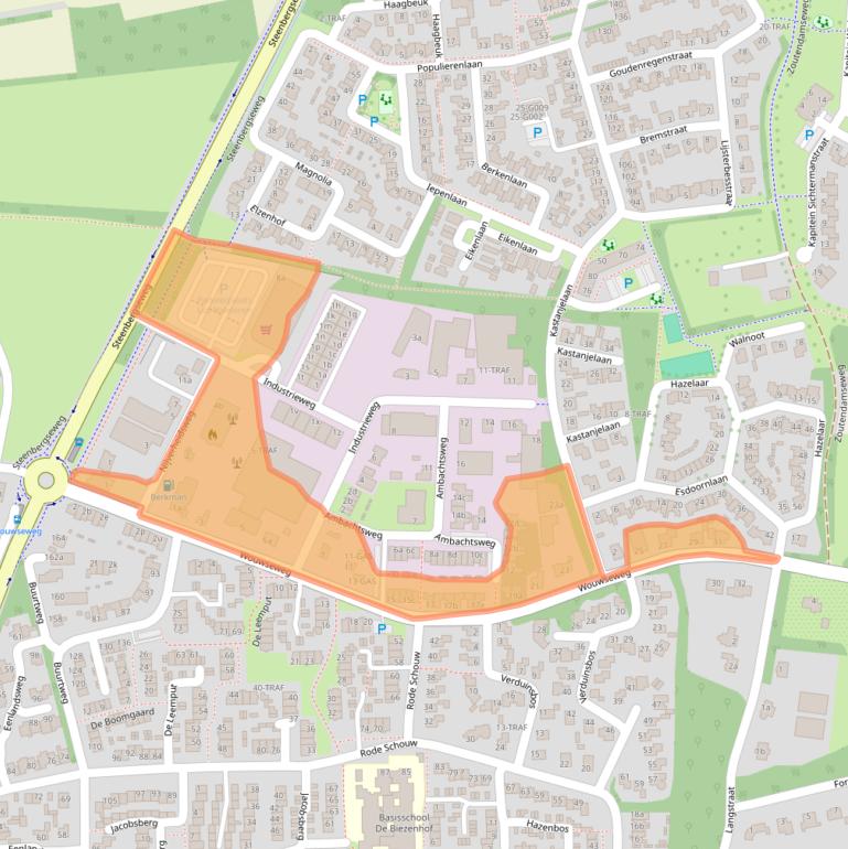 Kaart van postcodegebied 4661VM.