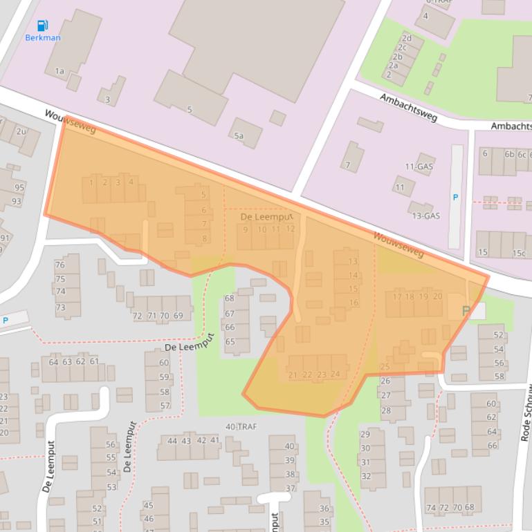 Kaart van postcodegebied 4661VP.