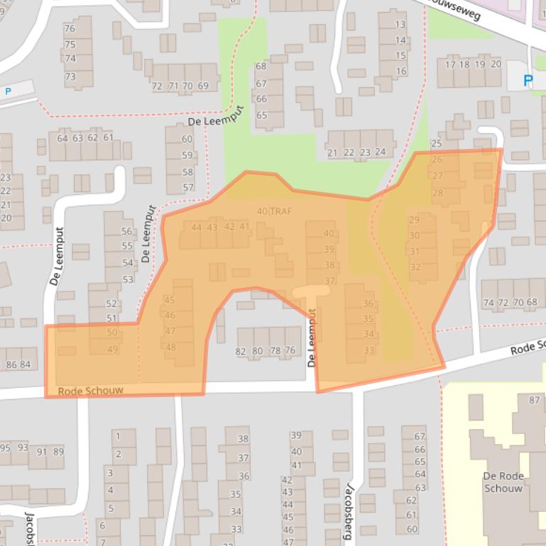 Kaart van postcodegebied 4661VR.