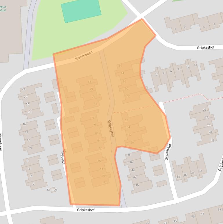 Kaart van postcodegebied 4661VW.