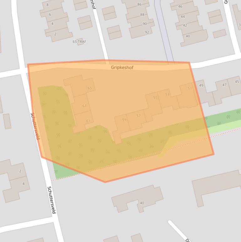 Kaart van postcodegebied 4661VZ.