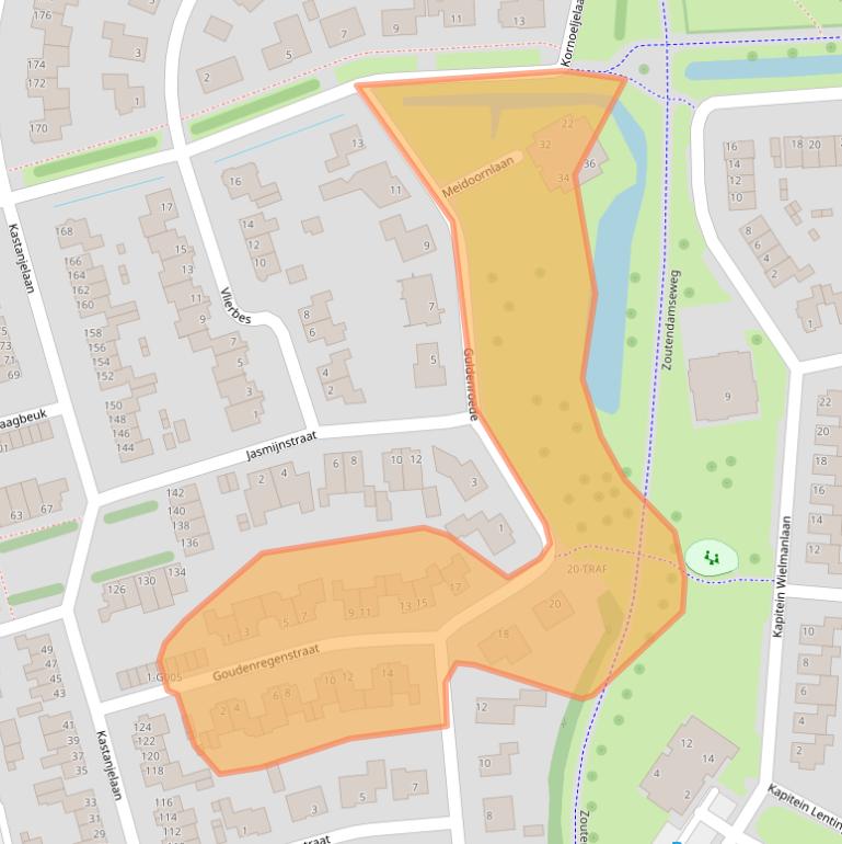 Kaart van postcodegebied 4661WK.