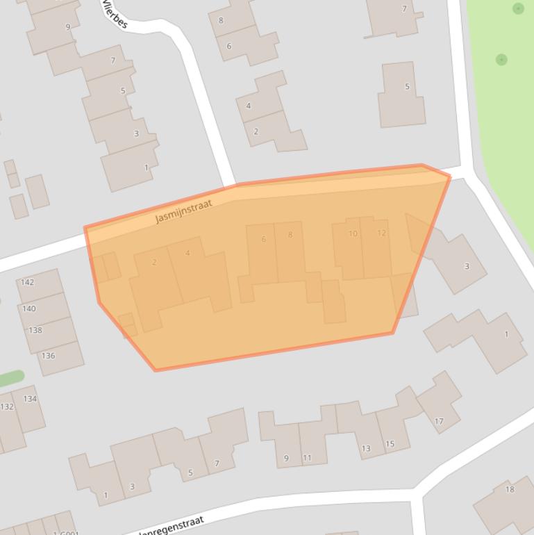 Kaart van postcodegebied 4661WR.