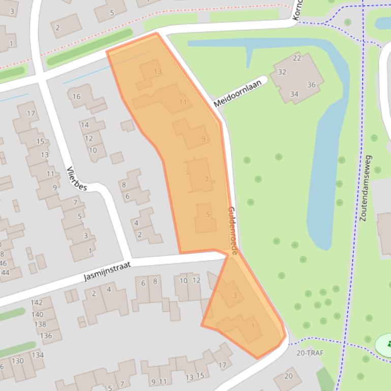 Kaart van postcodegebied 4661WS.