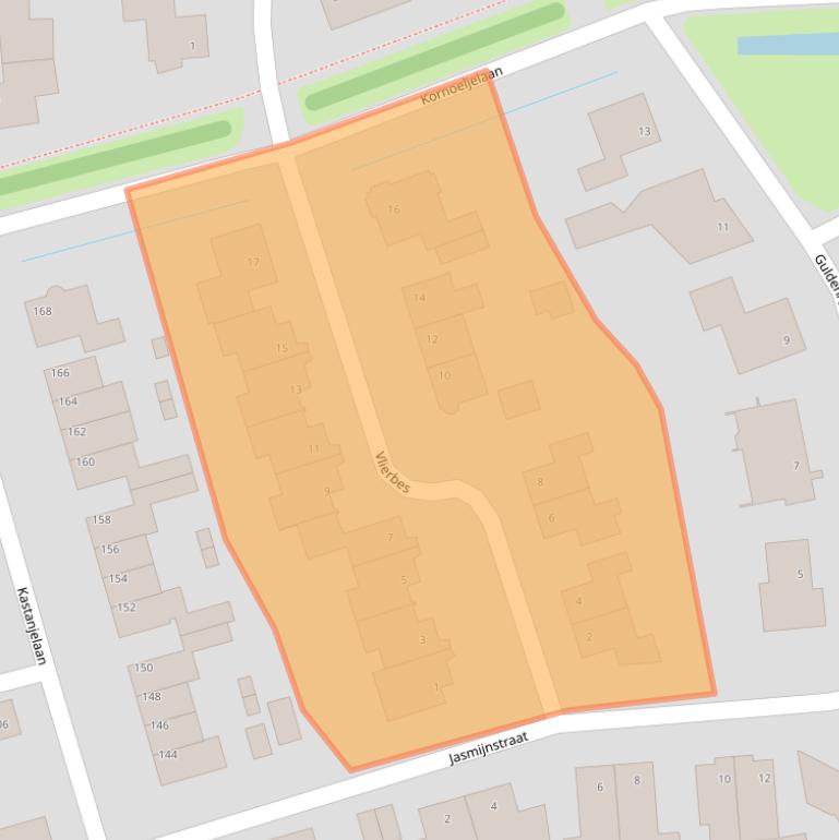 Kaart van postcodegebied 4661WT.