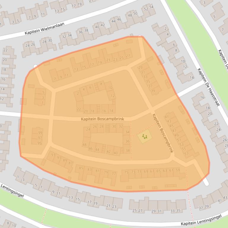 Kaart van postcodegebied 4661ZC.