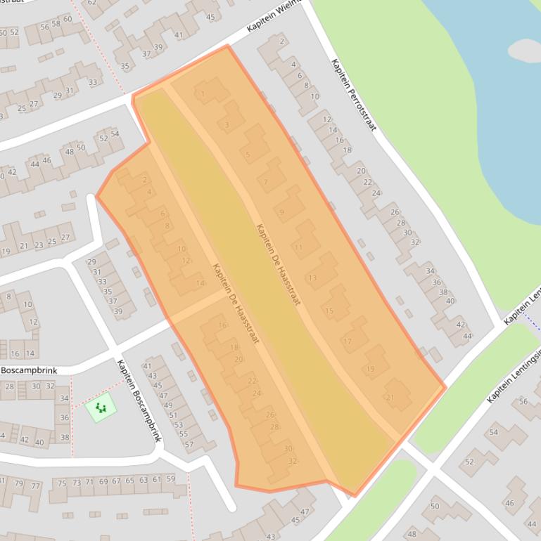 Kaart van postcodegebied 4661ZD.