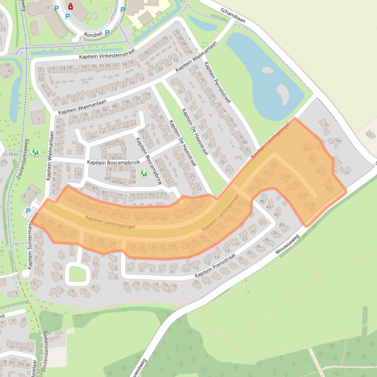 Kaart van postcodegebied 4661ZG.