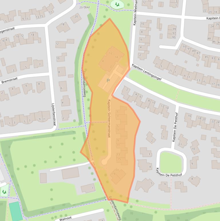 Kaart van postcodegebied 4661ZK.