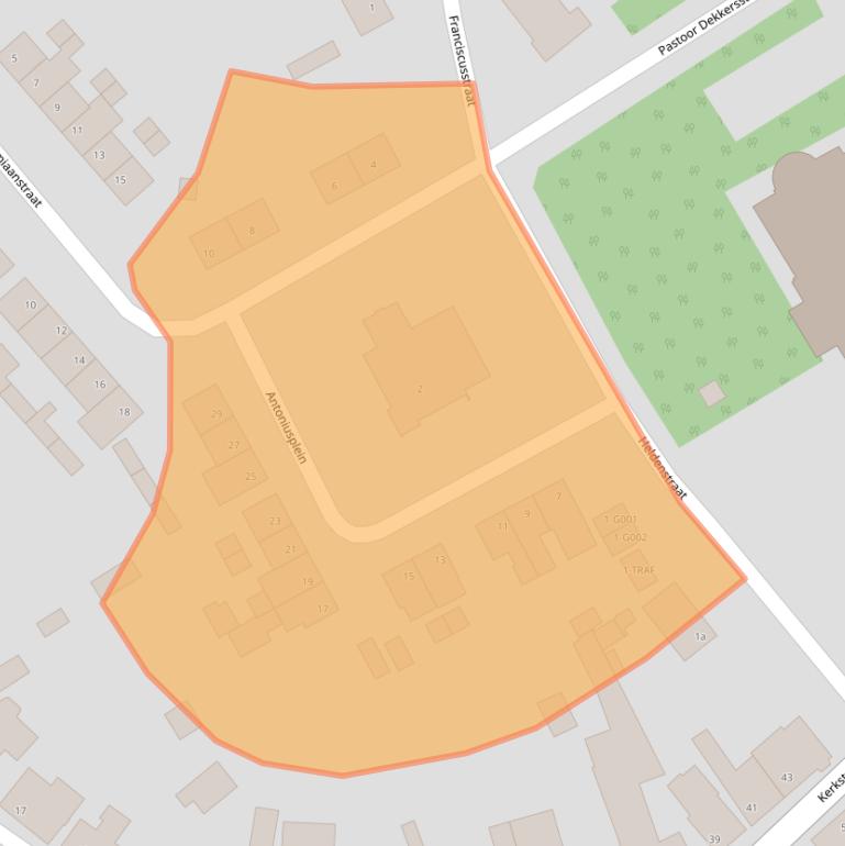 Kaart van postcodegebied 4664BK.