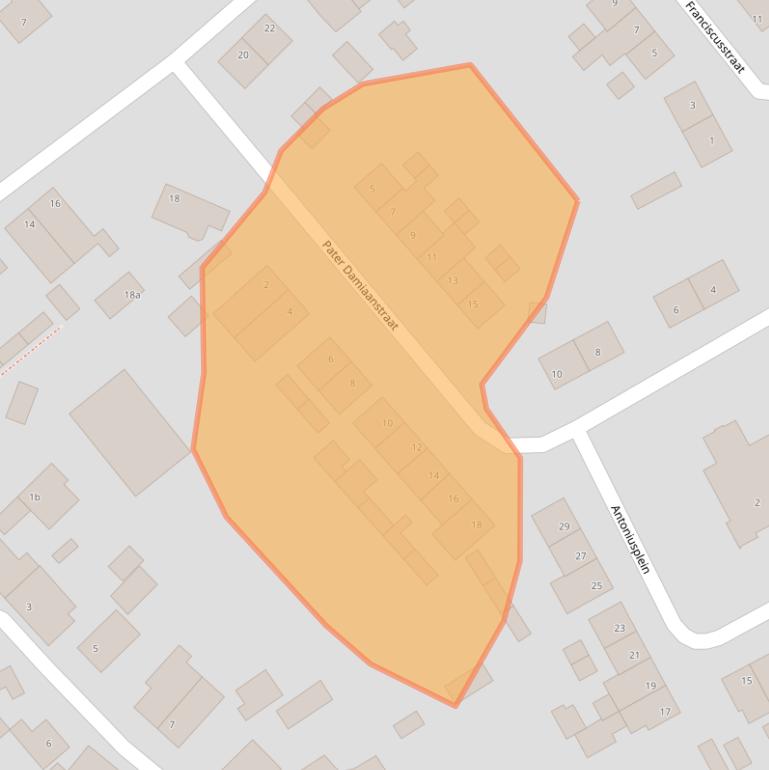 Kaart van postcodegebied 4664BL.