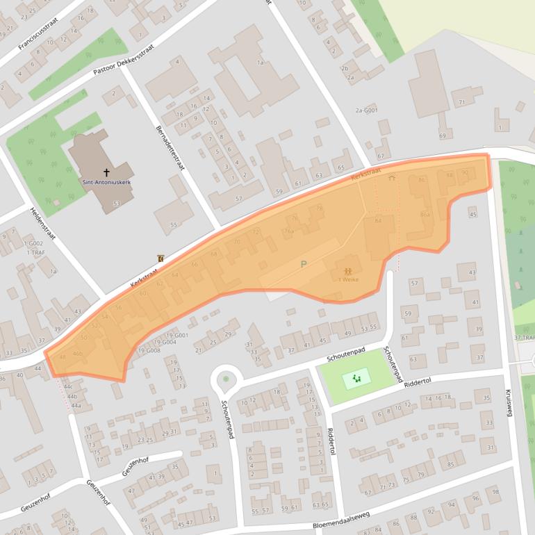 Kaart van postcodegebied 4664BS.