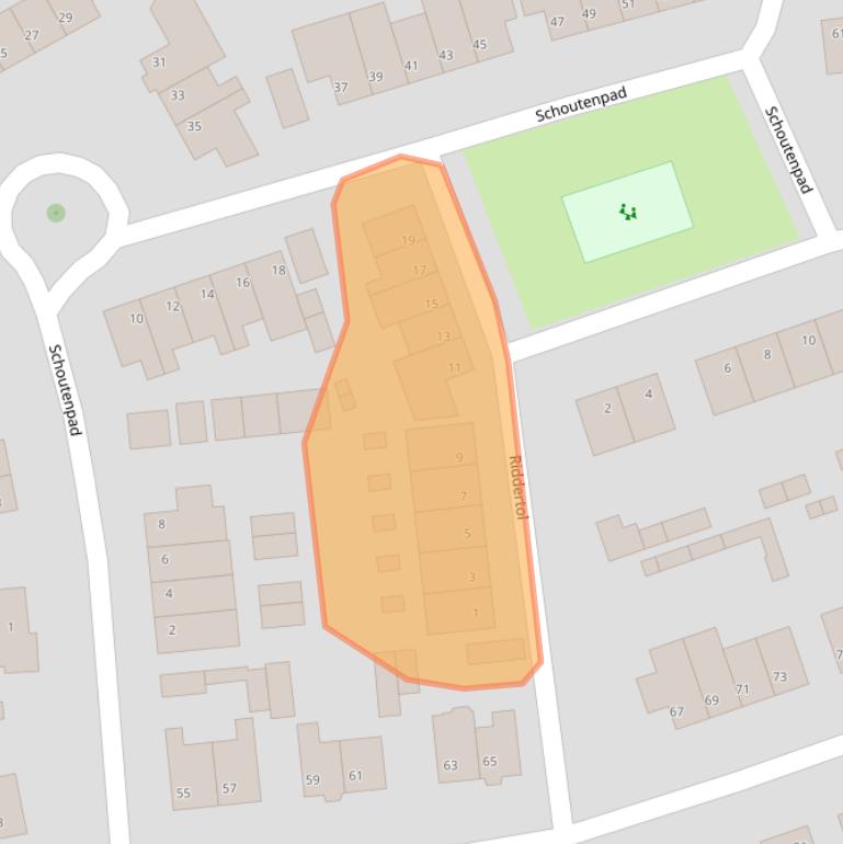 Kaart van postcodegebied 4664CK.