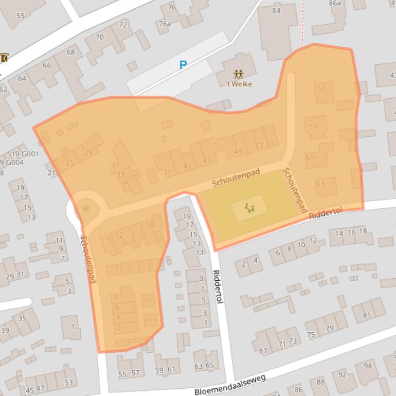 Kaart van postcodegebied 4664CL.