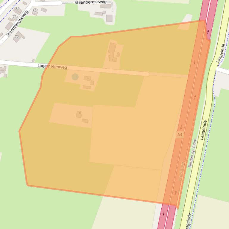 Kaart van postcodegebied 4664PJ.